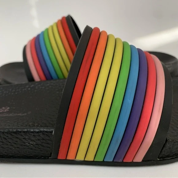 Tommy Bahama Rainbow Slides, comfort cushion slip on sandal shoes, girls size 1 - Picture 5 of 14